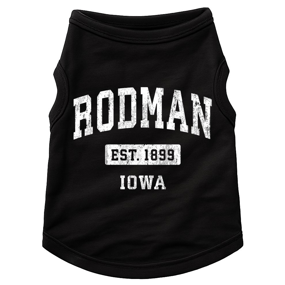 Rodman Iowa Ia Vintage Sports Established Doggie Tank