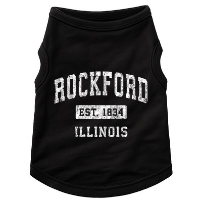 Rockford Illinois Il Vintage Established Sports Doggie Tank