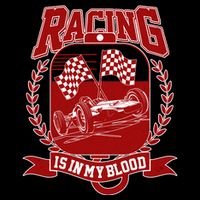 Racing Is In My Blood Tie-Dye T-Shirt