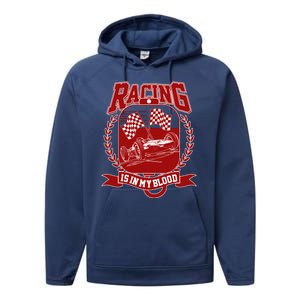 Racing Is In My Blood Performance Fleece Hoodie