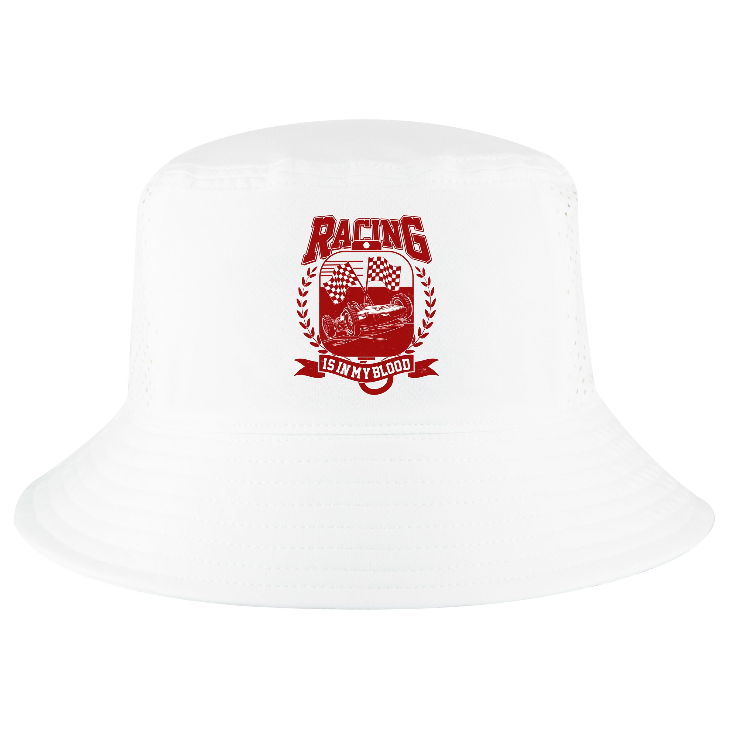 Racing Is In My Blood Cool Comfort Performance Bucket Hat