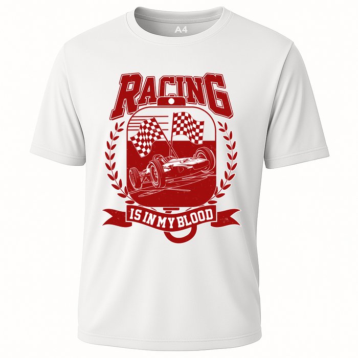 Racing Is In My Blood Cooling Performance Crew T-Shirt