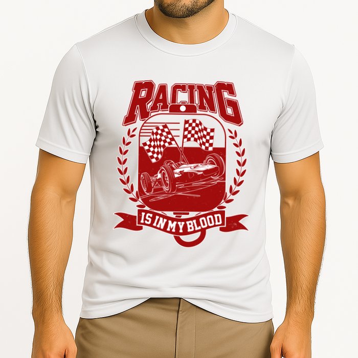 Racing Is In My Blood Cooling Performance Crew T-Shirt