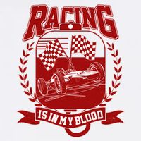 Racing Is In My Blood Cooling Performance Crew T-Shirt