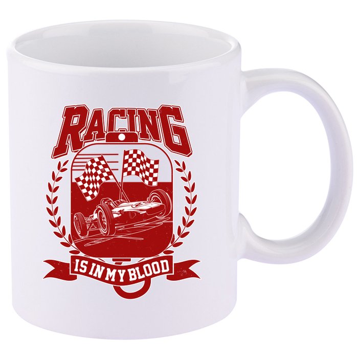 Racing Is In My Blood 11oz C Handle Ceramic Mug