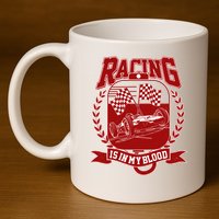 Racing Is In My Blood 11oz C Handle Ceramic Mug