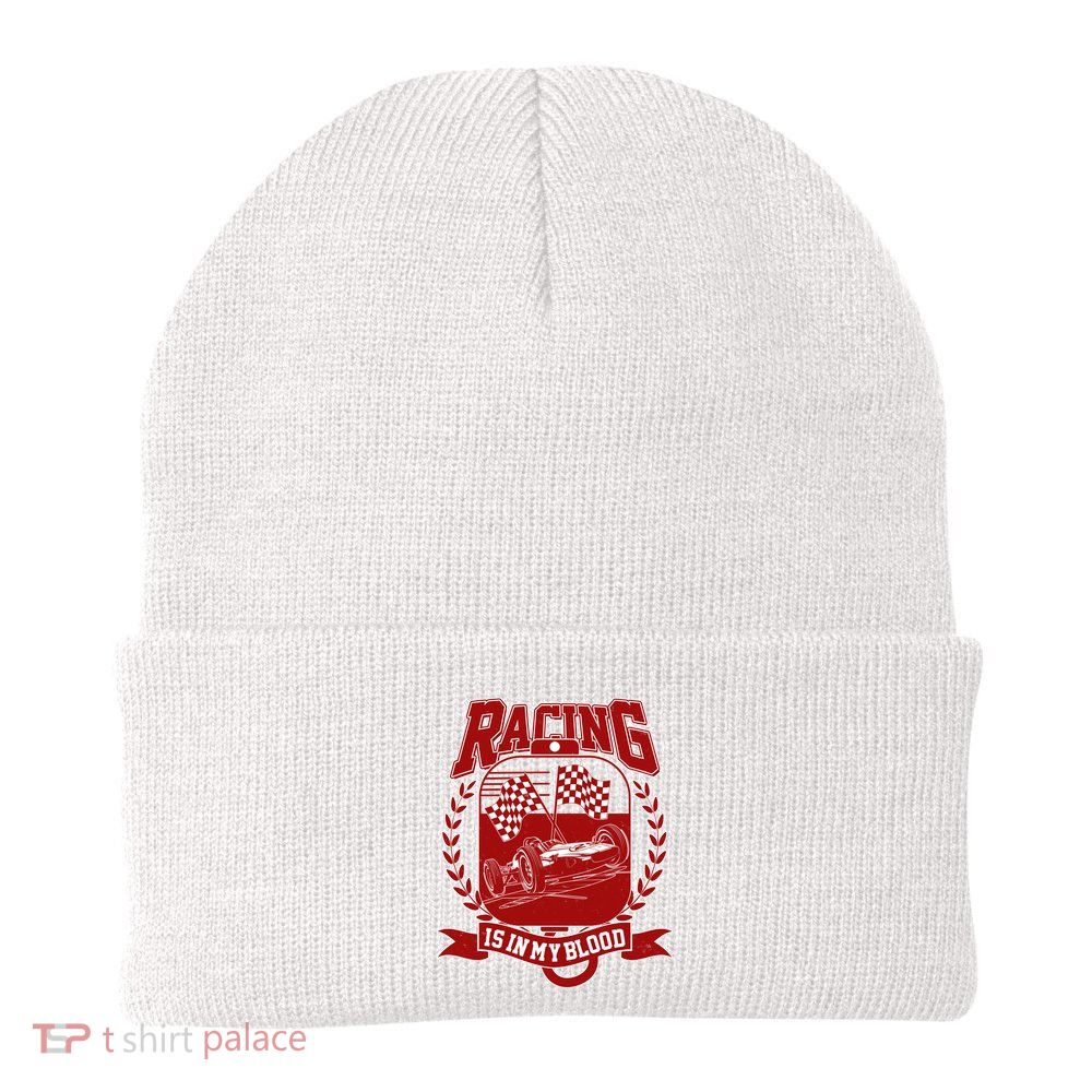 Racing Is In My Blood Knit Cap Winter Beanie