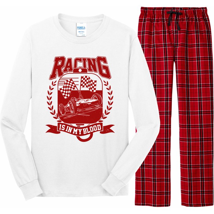 Racing Is In My Blood Long Sleeve Pajama Set