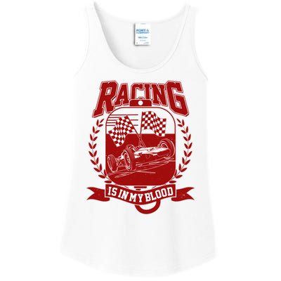 Racing Is In My Blood Ladies Essential Tank