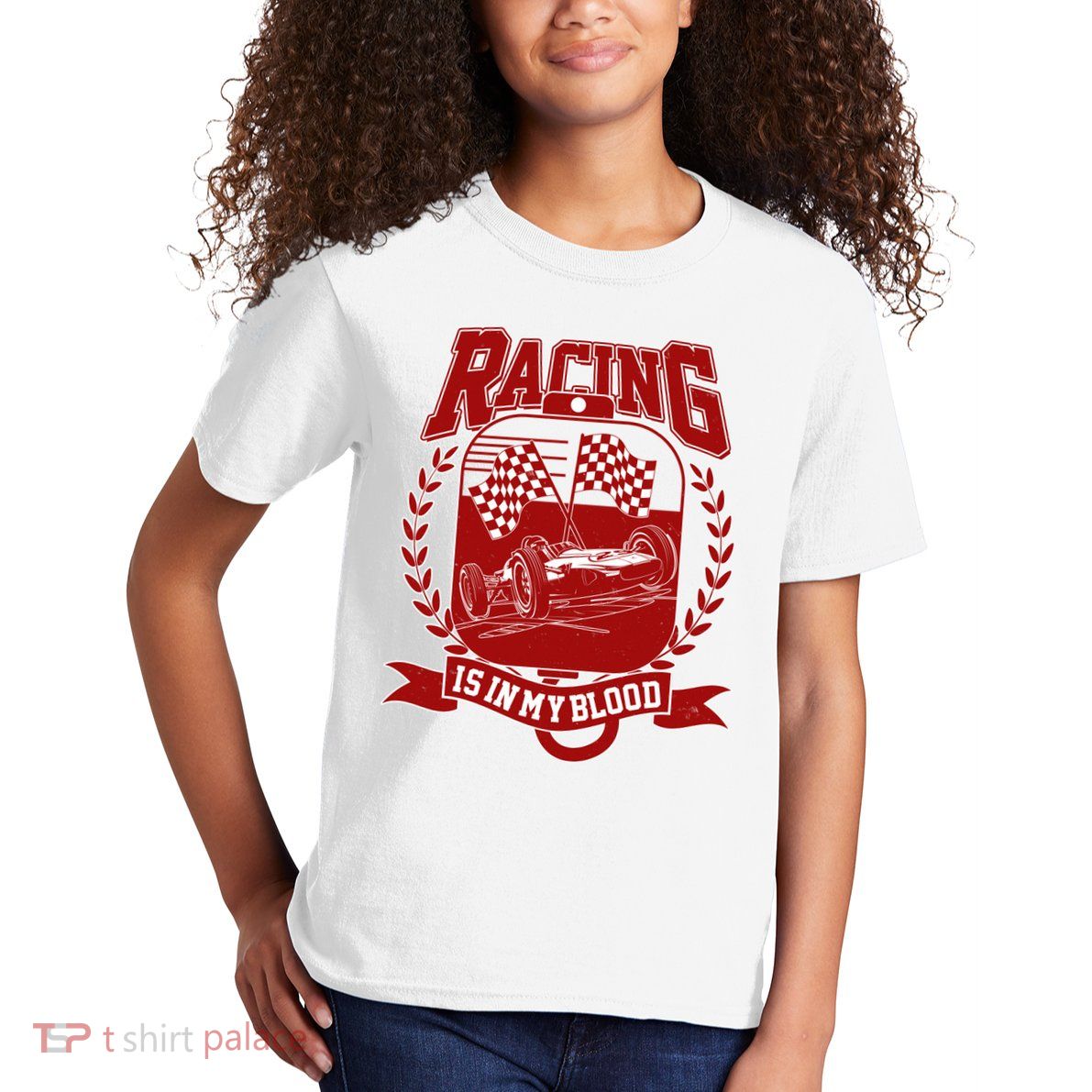 Racing Is In My Blood Kids T-Shirt