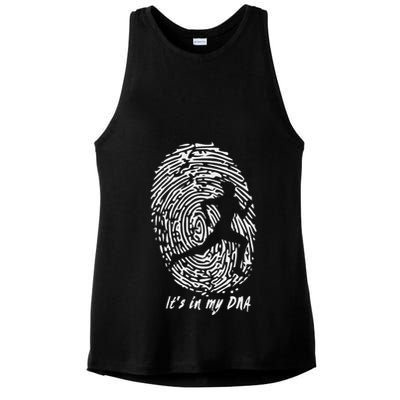 Running ItS In My Dna Ladies PosiCharge Tri-Blend Wicking Tank