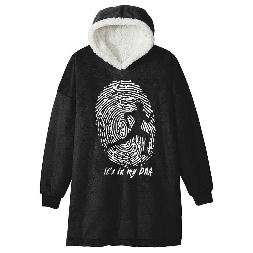 Running ItS In My Dna Hooded Wearable Blanket