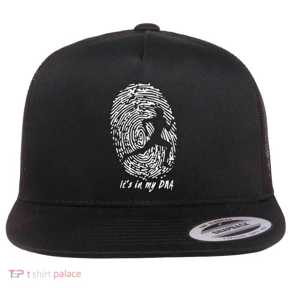 Running ItS In My Dna Flatbill Hat