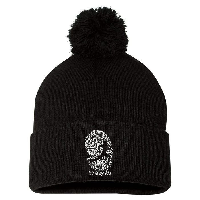 Running ItS In My Dna Pom Pom 12in Knit Beanie