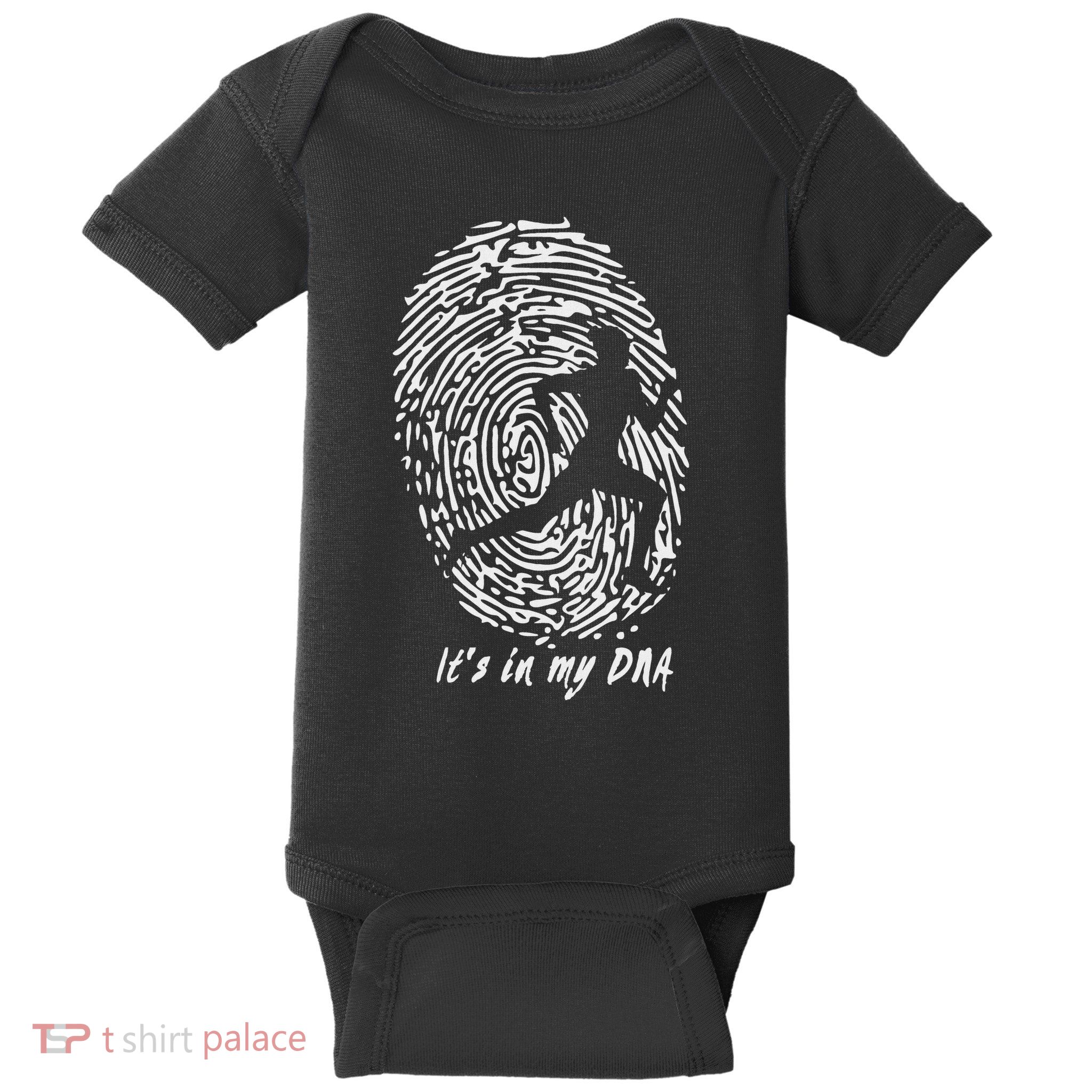 Running ItS In My Dna Baby Bodysuit