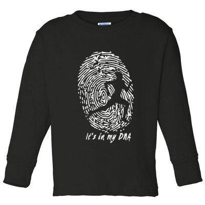Running ItS In My Dna Toddler Long Sleeve Shirt
