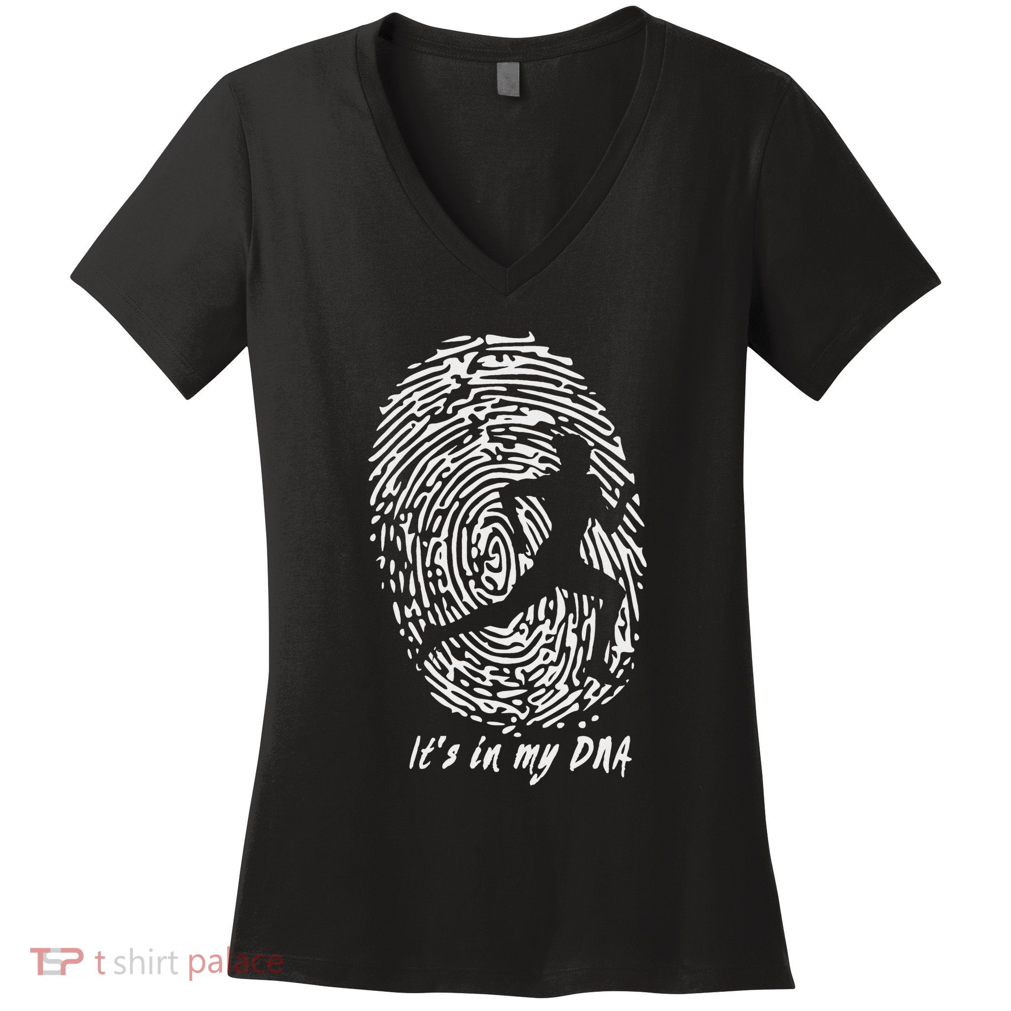 Running ItS In My Dna Women's V-Neck T-Shirt