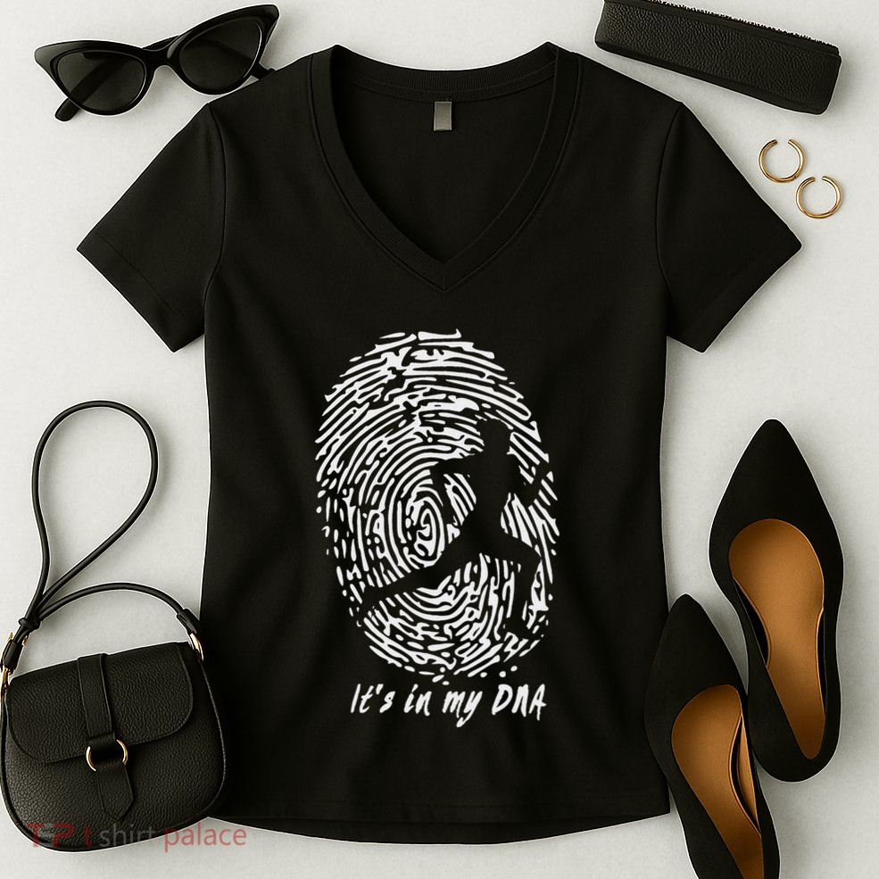 Running ItS In My Dna Women's V-Neck T-Shirt