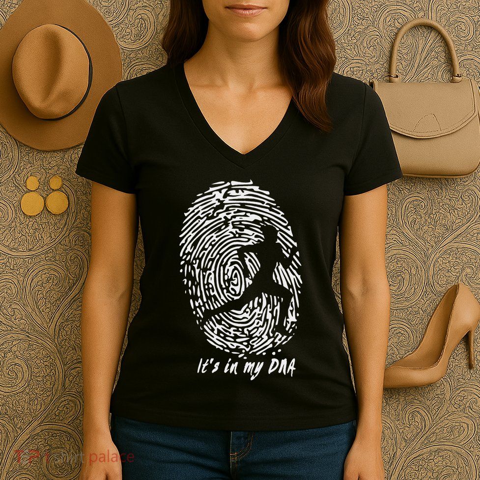 Running ItS In My Dna Women's V-Neck T-Shirt