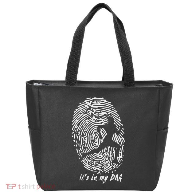 Running ItS In My Dna Zip Tote Bag