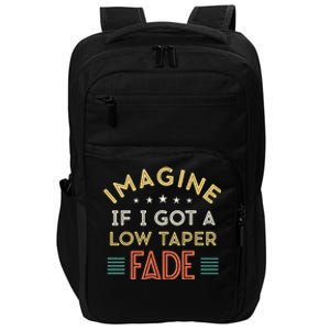 Retro Imagine If I Got A Low Taper Fade Funny Viral Meme Impact Tech Backpack