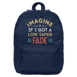 Retro Imagine If I Got A Low Taper Fade Funny Viral Meme 16 in Basic Backpack