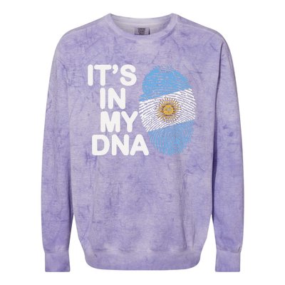 Retro It's In My DNA Argentinian Argentine soccer Colorblast Crewneck Sweatshirt