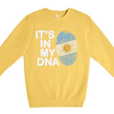 Retro It's In My DNA Argentinian Argentine soccer Premium Crewneck Sweatshirt