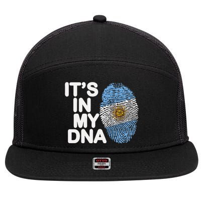 Retro It's In My DNA Argentinian Argentine soccer 7 Panel Mesh Trucker Snapback Hat