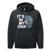 Retro It's In My DNA Argentinian Argentine soccer Performance Fleece Hoodie