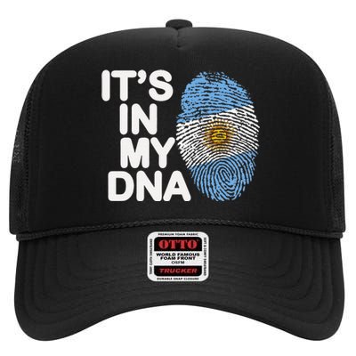 Retro It's In My DNA Argentinian Argentine soccer High Crown Mesh Back Trucker Hat