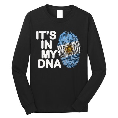 Retro It's In My DNA Argentinian Argentine soccer Long Sleeve Shirt