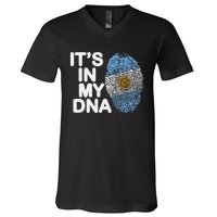 Retro It's In My DNA Argentinian Argentine soccer V-Neck T-Shirt