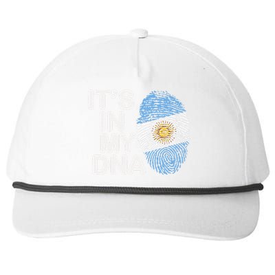 Retro It's In My DNA Argentinian Argentine soccer Snapback Five-Panel Rope Hat