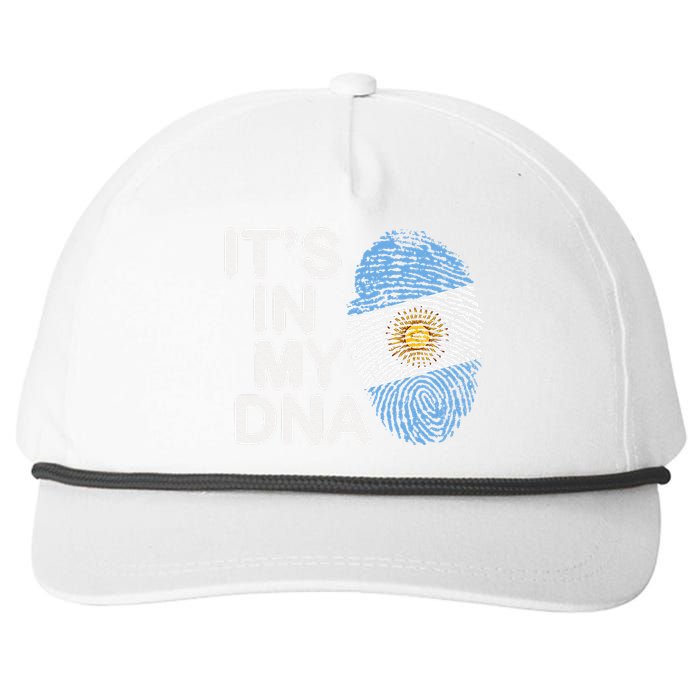 Retro It's In My DNA Argentinian Argentine soccer Snapback Five-Panel Rope Hat