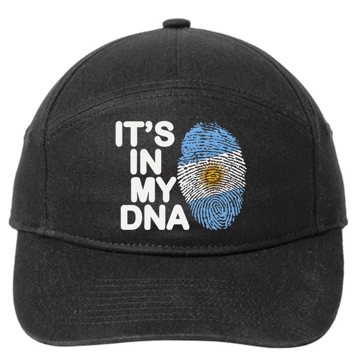 Retro It's In My DNA Argentinian Argentine soccer 7-Panel Snapback Hat