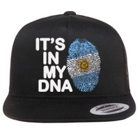 Retro It's In My DNA Argentinian Argentine soccer Flat Bill Trucker Hat