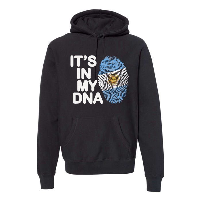 Retro It's In My DNA Argentinian Argentine soccer Premium Hoodie