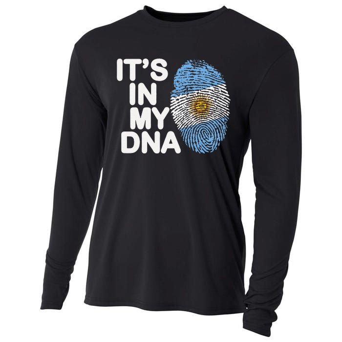 Retro It's In My DNA Argentinian Argentine soccer Cooling Performance Long Sleeve Crew