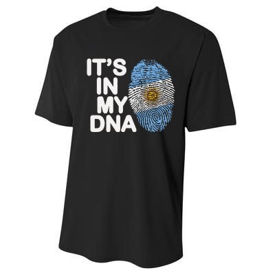 Retro It's In My DNA Argentinian Argentine soccer Performance Sprint T-Shirt