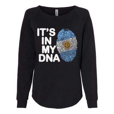 Retro It's In My DNA Argentinian Argentine soccer Womens California Wash Sweatshirt