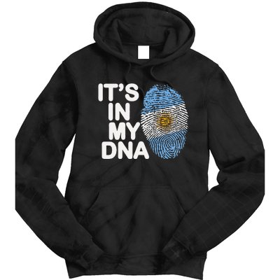 Retro It's In My DNA Argentinian Argentine soccer Tie Dye Hoodie