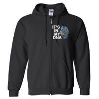 Retro It's In My DNA Argentinian Argentine soccer Full Zip Hoodie