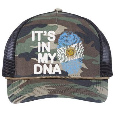 Retro It's In My DNA Argentinian Argentine soccer Retro Rope Trucker Hat Cap