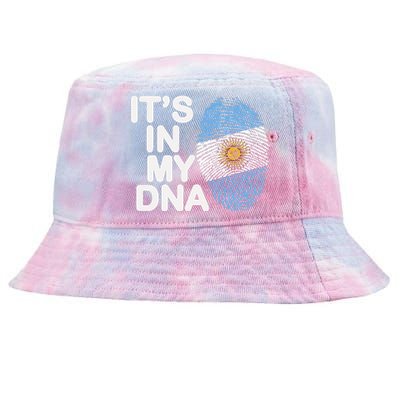 Retro It's In My DNA Argentinian Argentine soccer Tie-Dyed Bucket Hat