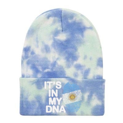 Retro It's In My DNA Argentinian Argentine soccer Tie Dye 12in Knit Beanie