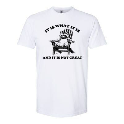 Raccoon It Is What It Is And It Is Not Great Softstyle CVC T-Shirt