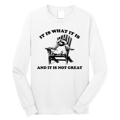 Raccoon It Is What It Is And It Is Not Great Long Sleeve Shirt