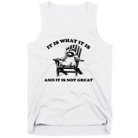 Raccoon It Is What It Is And It Is Not Great Tank Top