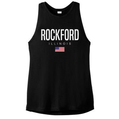 Rockford Illinois Il Ladies PosiCharge Tri-Blend Wicking Tank